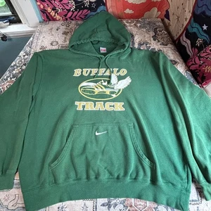 Sudadera con Capucha Swoosh Bordada Vintage Nike Track Sudadera Verde XXL - Imagen 1 de 10
