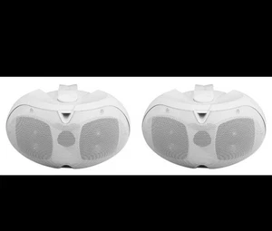 (2) Rockville D4-70 White Dual 4" 70v Commercial/Restaurant Wall Mount Speakers - Picture 1 of 5