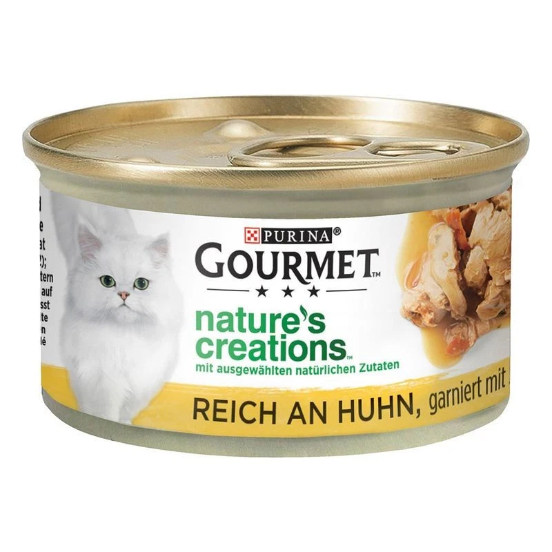Gourmet Nature's Creations Huhn mit Spinat & Tomate 24 x 85 g Katzenfutter - Bild 1 von 1