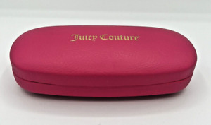 Juicy Couture Sunglasses Glasses Hard Case Pink Leather Gold Letter Clamshell 