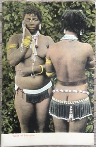 1940’s Classic nude woman pinup girls African Native Model photo RPPC Post Card - Picture 1 of 2