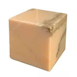 Cubo in Marmo Rosa Portogallo Scultura da Tavolo Arte Home Decor Interior H 10cm - Foto 1 di 6