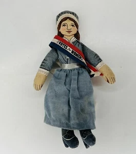 "Tarjetas de sello de colección de febrero de 1979 muñeca Susan B. Anthony juguete abt 7"" voto por sufragio" - Imagen 1 de 3