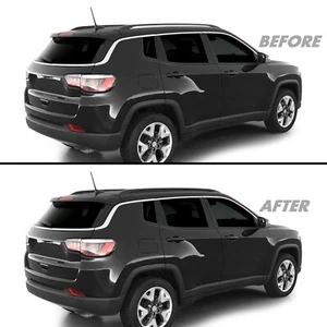Vinilo apagón eliminación de cromo para Jeep Compass 2017-25 moldura de portaequipajes de techo - Imagen 1 de 4