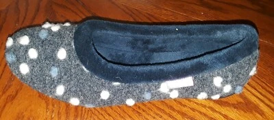 Lunar Slippers Bubbly navy blue polka dot womens slippers size 38 US 5 - Image 1 of 4