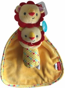 Fisher-Price Baby Rattle & Cuddle 2 Toys Yellow Lion - Picture 1 of 2