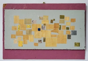 Collage Madera Lámina Abstracto Constructivo Thilo Maatsch Firmado 1973 - Imagen 1 de 9