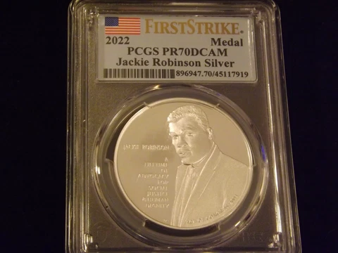 2022    Medal    Jackie Robinson          PCGS  PR 70 DCAM Cover