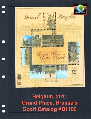 $17.50 Scott Value  - 2011 BELGIUM Grand Place s/s Brussels Europe MNH NH UMM - Image 1 of 4