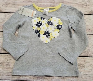 Neu mit Etikett Vintage Gymboree FLOWER SHOWER OUTLET grau Gänseblümchen Langarm-T-Shirt 2T - Bild 1 von 2