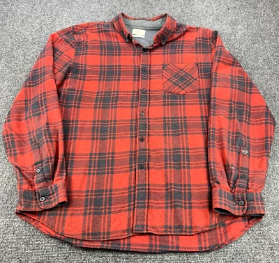 Adriano Goldschmied Flannel Shirt Mens XL Orange Plaid Long Sleeve AG - Image 1 of 4