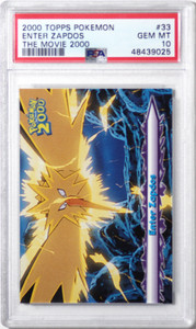 2000 Topps Pokemon The Movie 2000 # 33 Enter Zapdos PSA 10 Card GEM MINT! Pop 2!