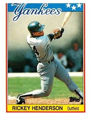 1988 Topps United Kingdom Minis - #31 Rickey Henderson A7 - Image 1 of 2