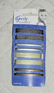 Goody Classic NOS 05037 8ER PACK 4 SETS METALL GEHÄMMERT CLIP BARRETTS - Bild 1 von 4