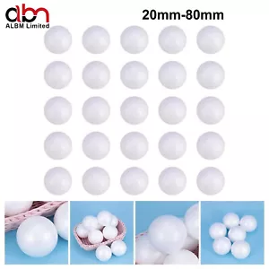 POLYSTYRENE BALLS solid -Sweet Trees Craft Baubles 20mm to 80mm Spheres UK stock - Picture 1 of 132