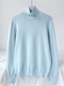 Winter Warm Sweaters Women Turtleneck Pullover Korean 2022 Autumn Slim Solid Kni - Picture 1 of 21