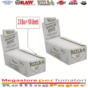 5000 Cartine Rizla Bianche Corte białe pudełko da 2x 50 libretti - Zdjęcie 1 z 2