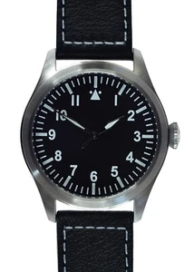MWC 1940s Pattern 46mm Automatic Military Pilots Watch with Engravable Caseback - Picture 1 of 8