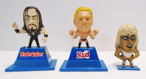 WWF RING MASTERS 1997 PLAYMATES UNDERTAKER GOLDUST SYCHO SID MINI FIGURE LOT Cover