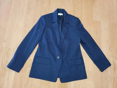 VINCE One-Button Notch Lapel Blazer Jacket. Navy, Size 4 - Image 1 of 4
