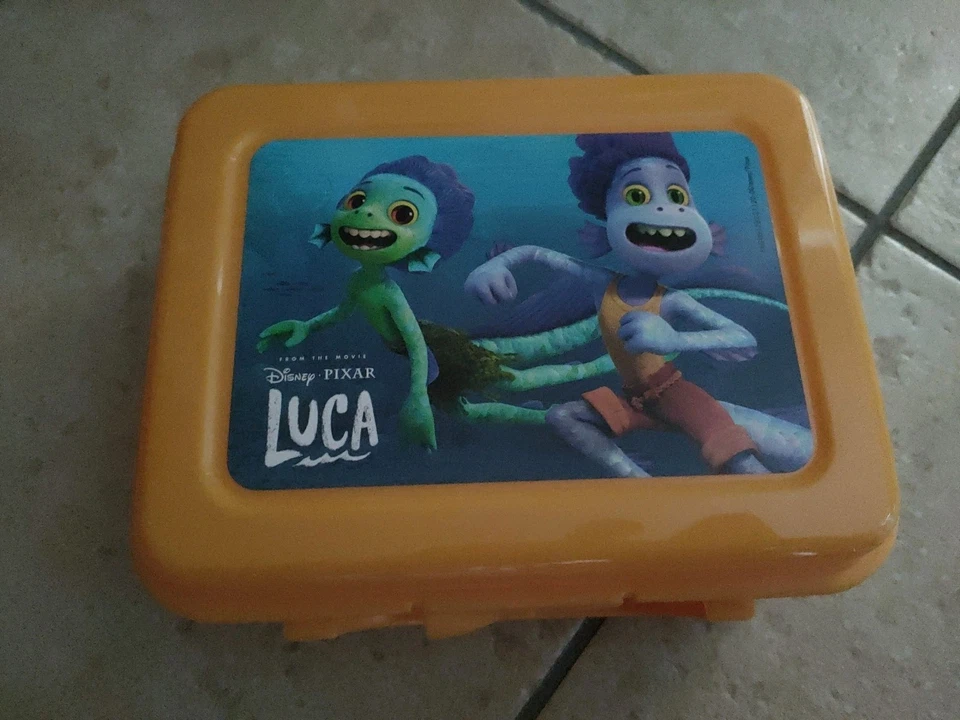 Lunchbox from The Movie Luca Pixar Disney, 2021 Porta Pranzo Giallo Plastica - Immagine 1 di 3