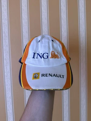 Gorra del equipo ING Renault F1 (2008 gorra de béisbol Fernando Alonso y Nelson Piquet Jr) Foto 1 de 4