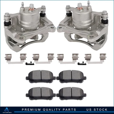 Front Brake Calipers Ceramic Pads For Toyota Matrix Corolla Pontiac Vibe 2003-08 - Image 1 of 4
