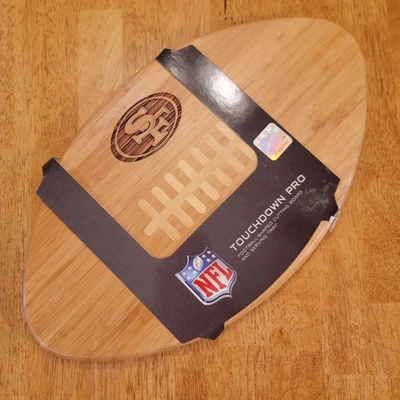 San Francisco 49ers Cutting Board Foodball Shaped NFL Touchdown Pro - Image 1 of 3