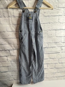 Vintage OshKosh Eisenbahn Streifen Vestbak Overall Größe 6 Hergestellt in den USA - Bild 1 von 9