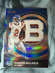 2025 Bowman Chrome U - Harrison Wallace 111 - Blue Refractor - Lettered Up /150 - Bild 1 von 3