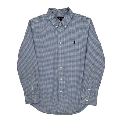 Age 14-16 Ralph Lauren Checked Shirt - Large Blue Cotton - Image 1 of 4