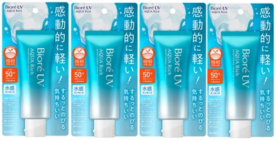 Biore UV Aqua Rich Watery Essence Sunblock Sunscreen SPF 50+/PA++++ 70g 4 Pcs - Image 1 of 4