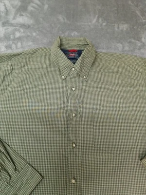 Wrangler Cool River Cotton Green Plaid Long Sleeve Mens Shirt Size Large  - Image 1 of 4