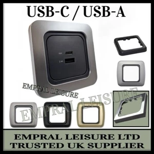 CBE C-Line 12v USB-C Fast Charge Socket Charger Campervan Motorhome Caravan 12v - Picture 1 of 20