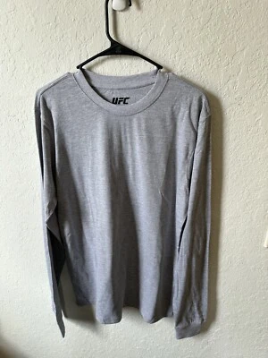 Camiseta UFC Gris Hombre Grande Manga Larga Nueva Foto 1 de 3