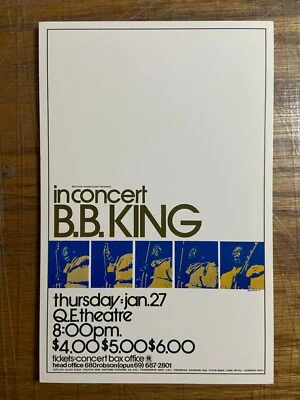 BB King 1972 Show Poster HANDBILL by 1960s artist Bob Masse 2nd print - Image 1 of 3