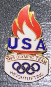 * NEVER WORN * USA 1996 Weightlifting Olympic Team Pin - Picture 1 of 2