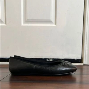 Birdies The Hummingbird Black Leather Women's Ballet Flats size 11 Career Preppy - Picture 1 of 11