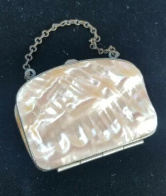 Monedero victoriano madreperla con bisagras Foto 1 de 4