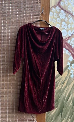 Vestido drapeado de veludo La Perla Collezione tamanho 40 feito na Itália - Imagem 1 de 4