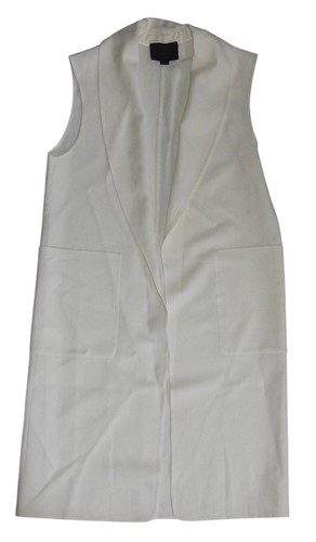 Alexander Wang giacca spolverino smanicata lana bianca donna taglia media