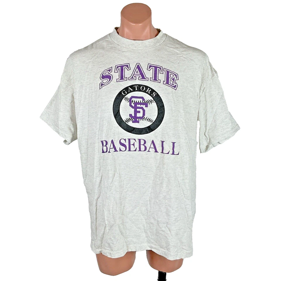 Camiseta De Colección Años 90 San Francisco State Gators Béisbol SS NCAA 2XL Gris Brezo EE. UU. Foto 1 de 4