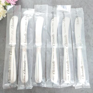 Christofle Malmaison Silverplate Flatware Butter Knife 6pcs Brand New - Picture 1 of 17