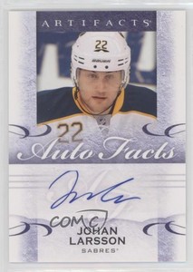 2014-15 Upper Deck Artifacts Autofacts Johan Larsson #A-JL Auto