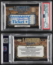 2022 Leaf Lumber Marks Relics Navy Blue /7 Bobby Doerr #LM-03 PSA 8 Auto HOF