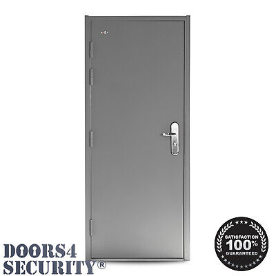 Steel Security Door With 12 Multi Point Locking Single Standard Stock Grey • 295£