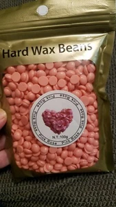 Hard Wax Beans Pink Rose Scent 100g - Picture 1 of 4