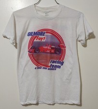 VTG 1977 AJ Foyt 4 Time Indy Winner Gilmore Racing Team Mayo Spruce T-SHIRT Sz M