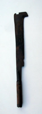 Ancienne serpe droite CV Outil taillant forgé forestier Exploitation bois Forêt - Photo 1/4