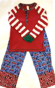 Matilda Jane Girls Size 6 Christmas Pajamas Set Red White Trees - Picture 1 of 7